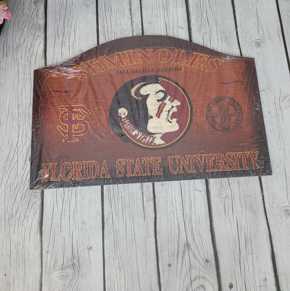 Sealed Vintage SEMINOLES Florida State University Team Spirit Wall Decor - Picture 4 of 7